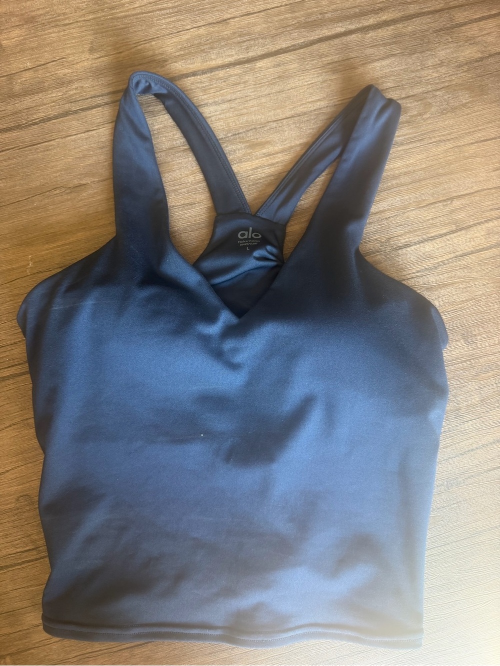 ALO Airbrush Real Bra Tank In Navy